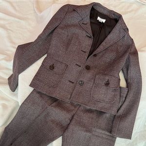 Ann Taylor LOFT suit in brown tweed in size 4